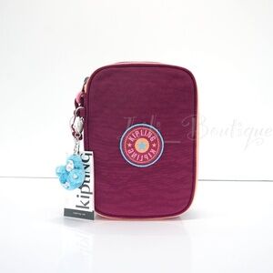 Kipling 100 Pens Case Pencil Accessory Polyamide KI0672 Rainbow Fun Purple Fig